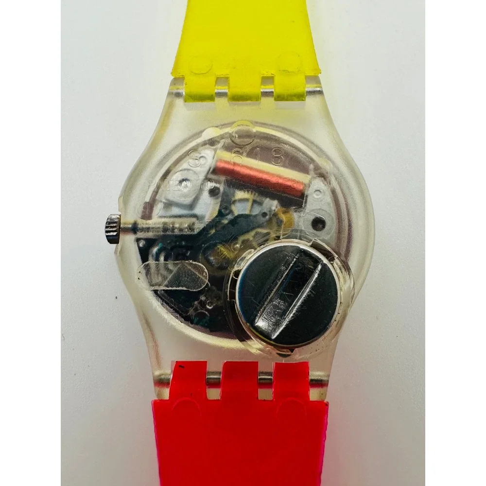 Vintage 1980s Swatch Aqua Dream Watch Multi Color Swiss Made GN105 *Not Working